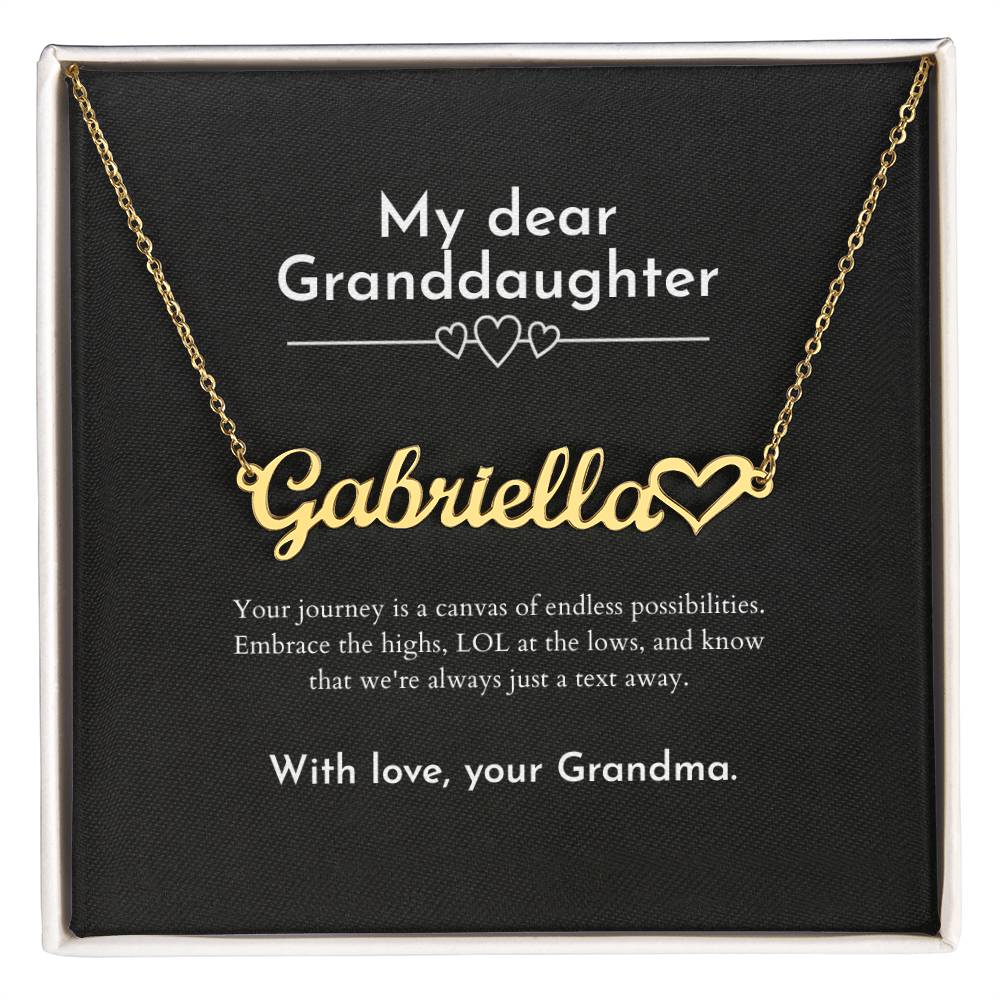 Generations of Love: A Personalized Name Necklace for your Cherished Granddaughter