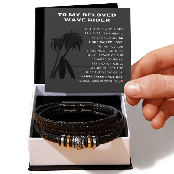 Valentine's Day Special: The "Wave Rider" Love forever Bracelet for Him