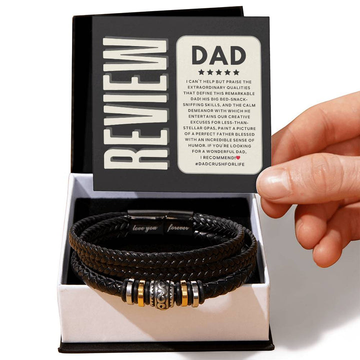 The Leather Bracelet and a hilariously Thoughtful Review of Dad: The Perfect Gift for Any Occasion!