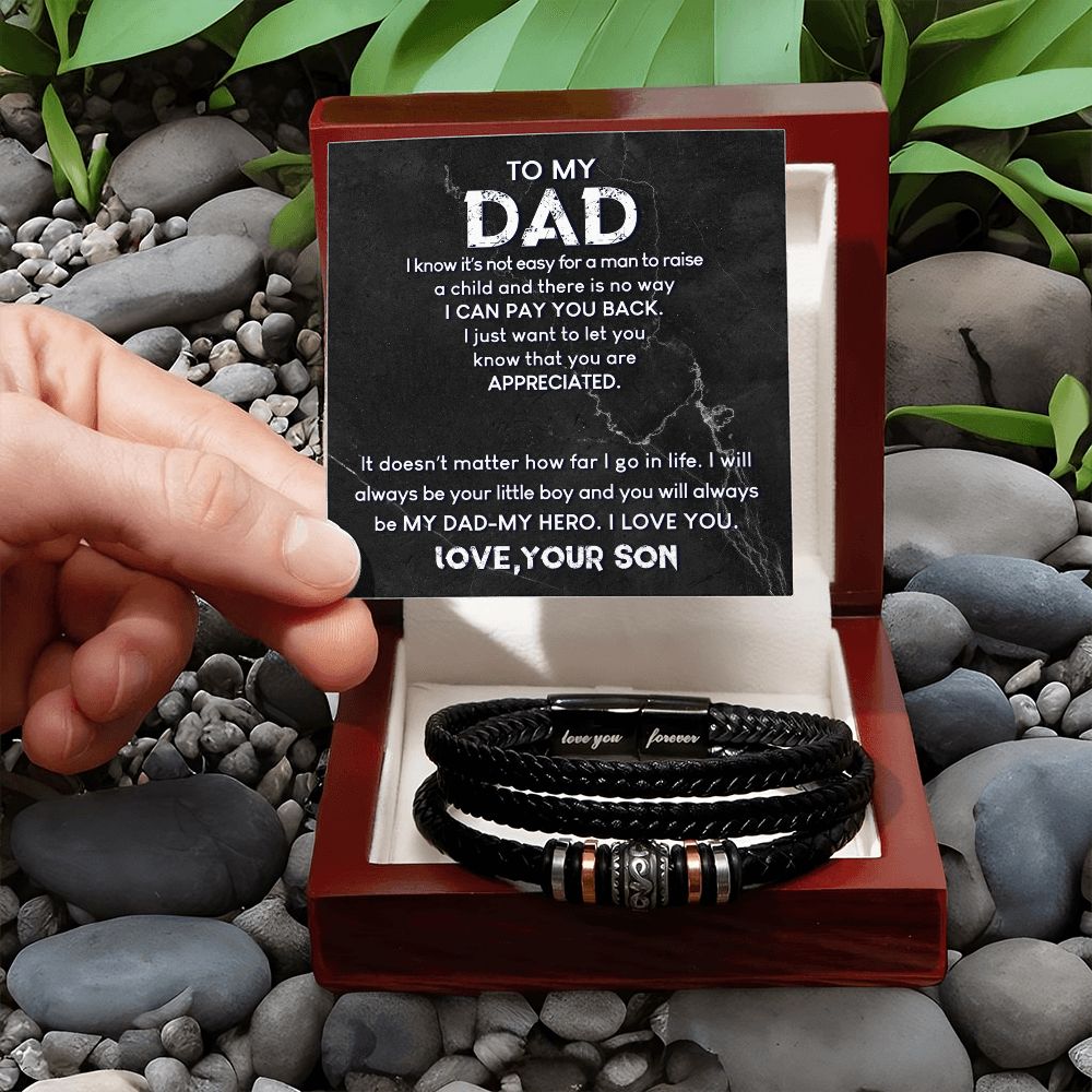 To MY Dad From Son - Love you Forever Bracelet