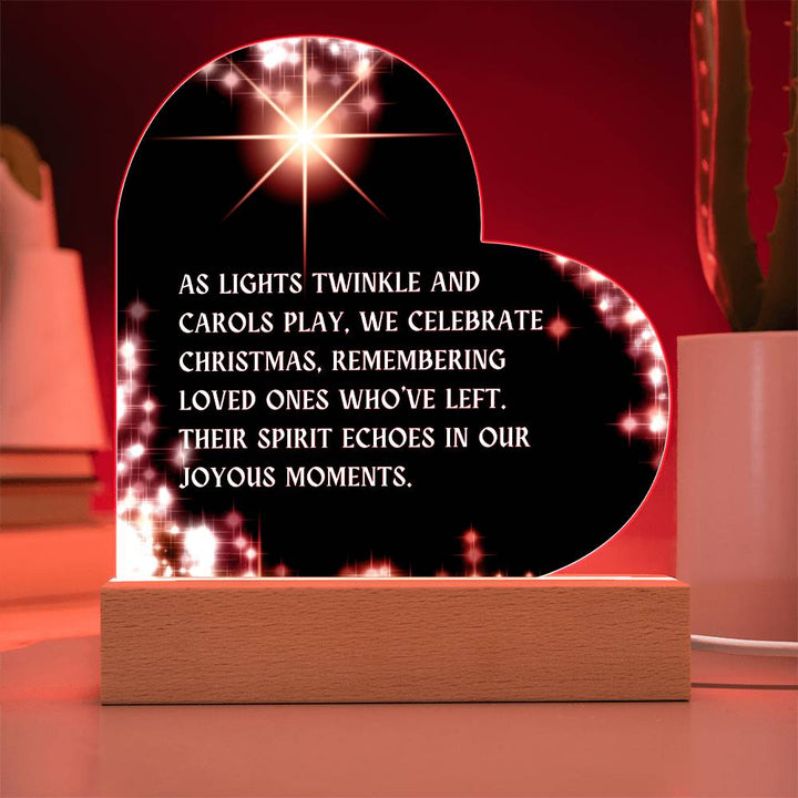 Eternal Echoes: Acrylic Heart Tribute for Beloved Departed