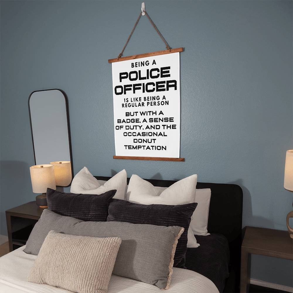 BEAT OF DUTY Wood Framed Wall Tapestry