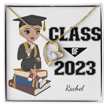Graduation 2023 - CUSTOMIZE IT - Forever Love Necklace - 18k yellow gold finish