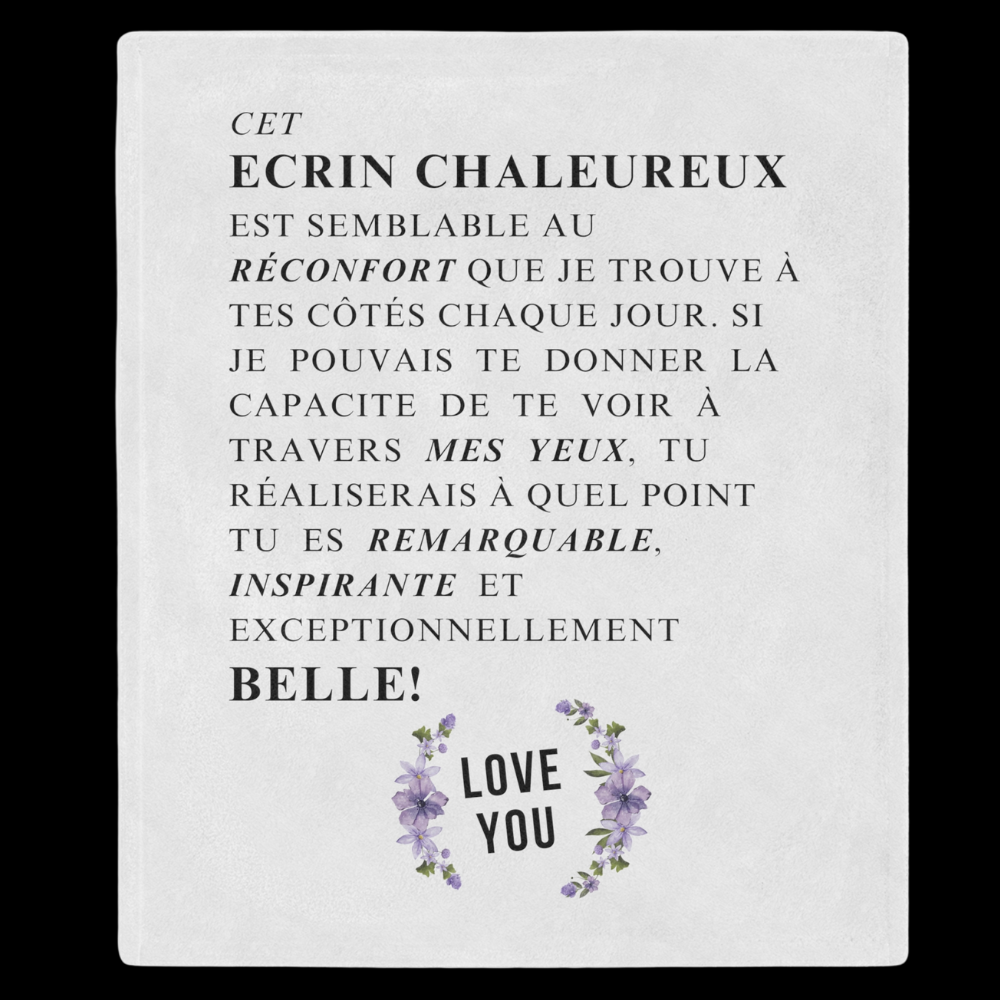French Romance: Minky Blanket with a Message of Love