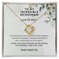 To my incredible Bridesmaid - CUSTOMIZE IT - Love Knot Necklace