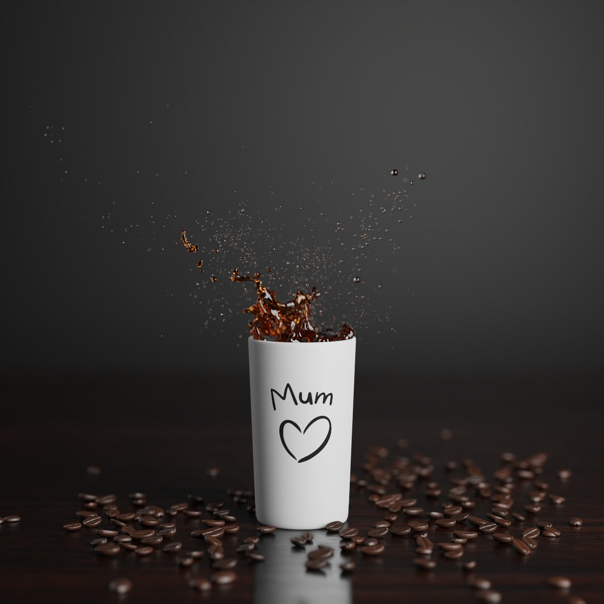 "Love Mum" Conical Coffee Mugs (3oz, 8oz, 12oz)