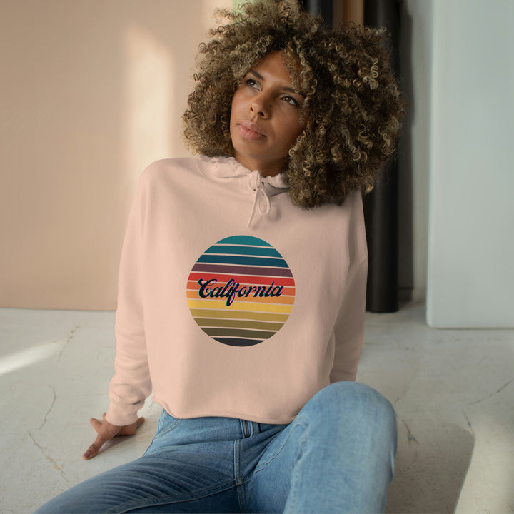 "California sunset" Crop Hoodie