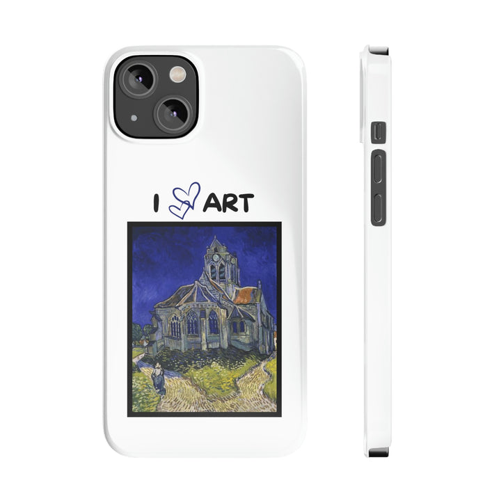 "I Love Art" Van Gogh -White Slim Phone Case