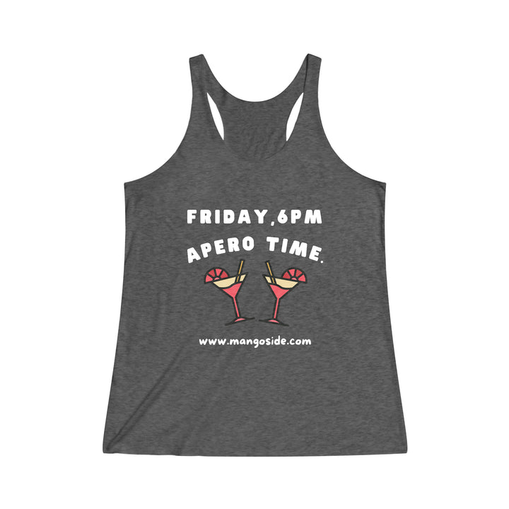 "Friday 6PM, Apero Time" Racerback Tank