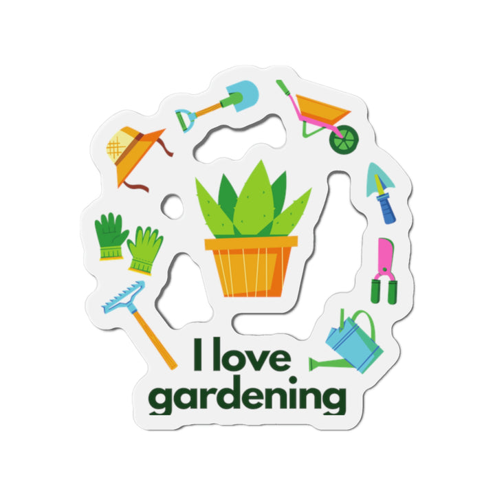 "I Love Gardening" Kiss-Cut Magnets