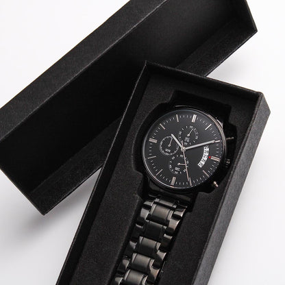 Graduation Gift - Congratulations We are so proud of you - Engraved Chronograph watch