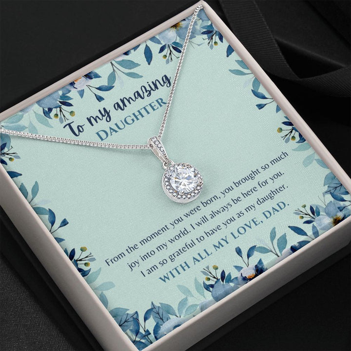 To my amazing Daughter - Always here for you. Dad - Hope Necklace