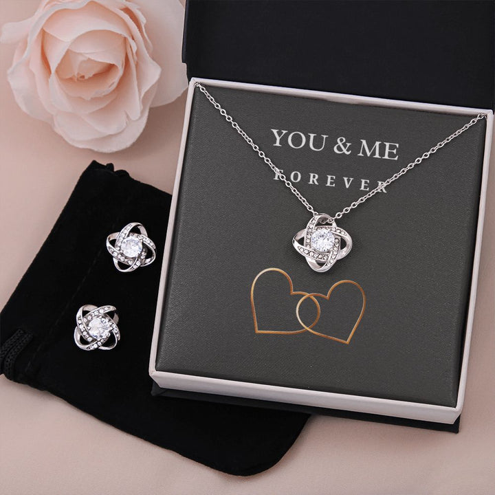 You and Me Forever - Knot earring and Necklace Set!