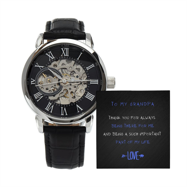 "To my Grandpa"  Men's Openwork Watch