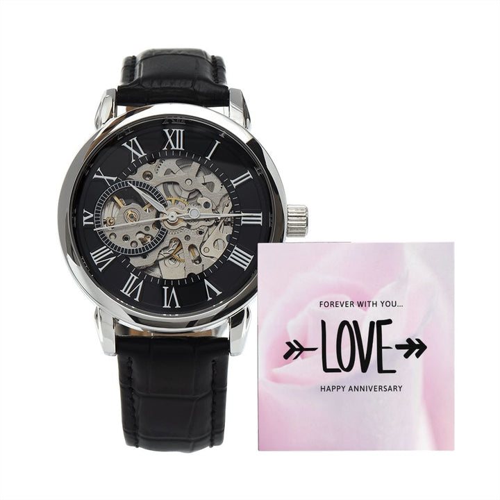 Happy anniversary - LOVE - Men's Openwork Watch