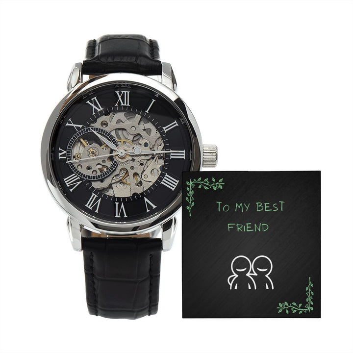 "To my Best Friend" Men's Openwork Watch