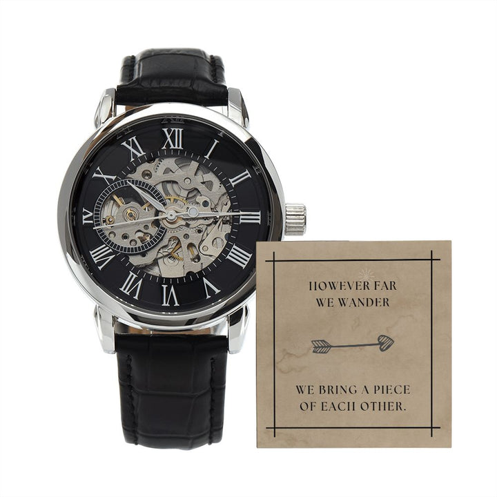 "However Far We Wander" Men's Openwork Watch