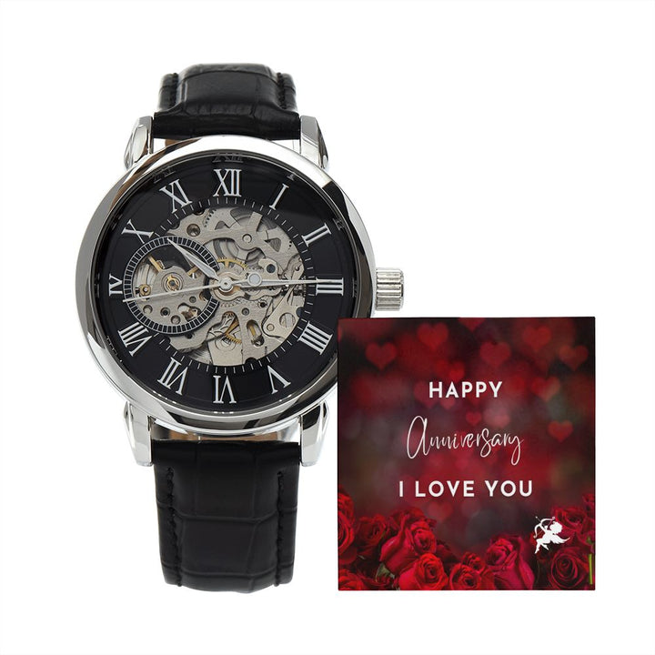 Angel Happy Anniversary - Men's Openwork Watch