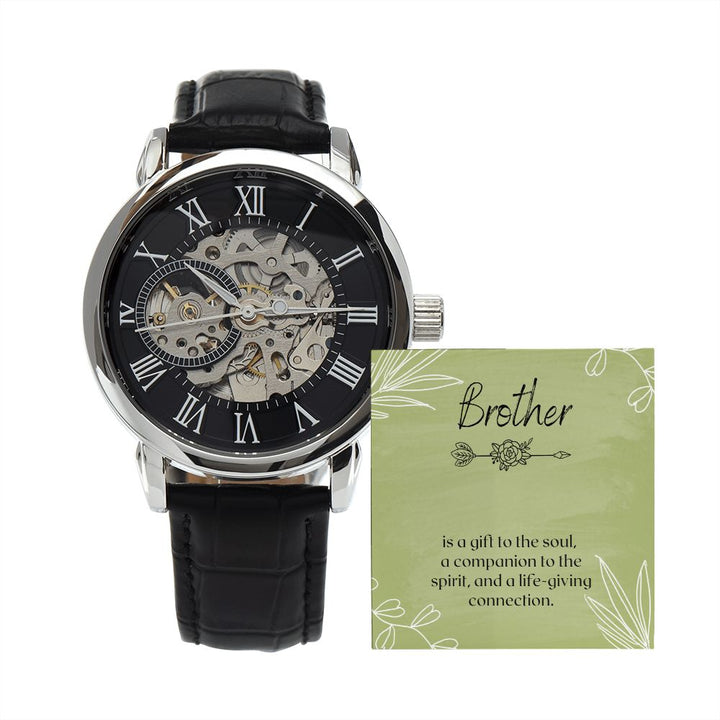 "Brother is a Gift" Men's Openwork Watch