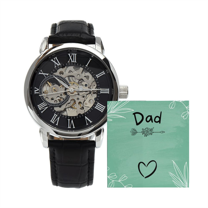 "Dad" Men's Openwork Watch