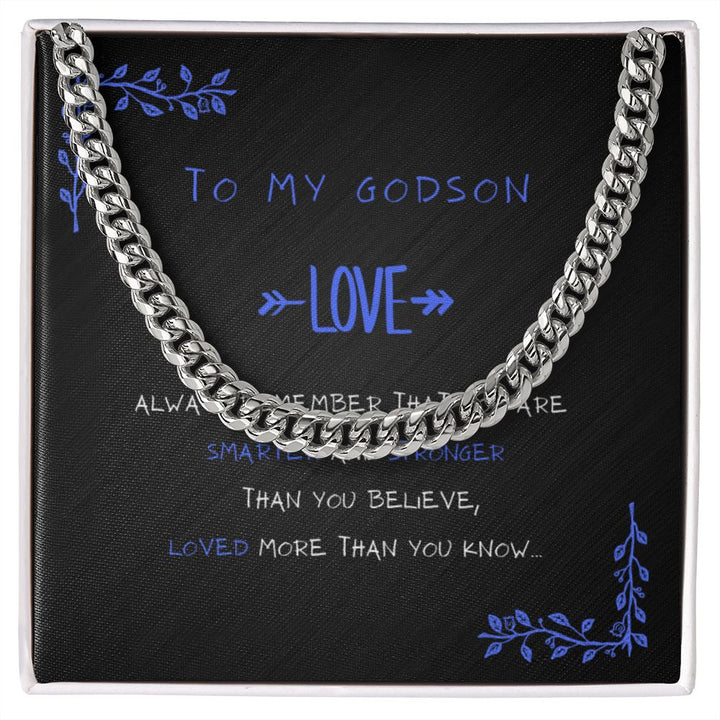 "To my Godson" Cuban Link Chain