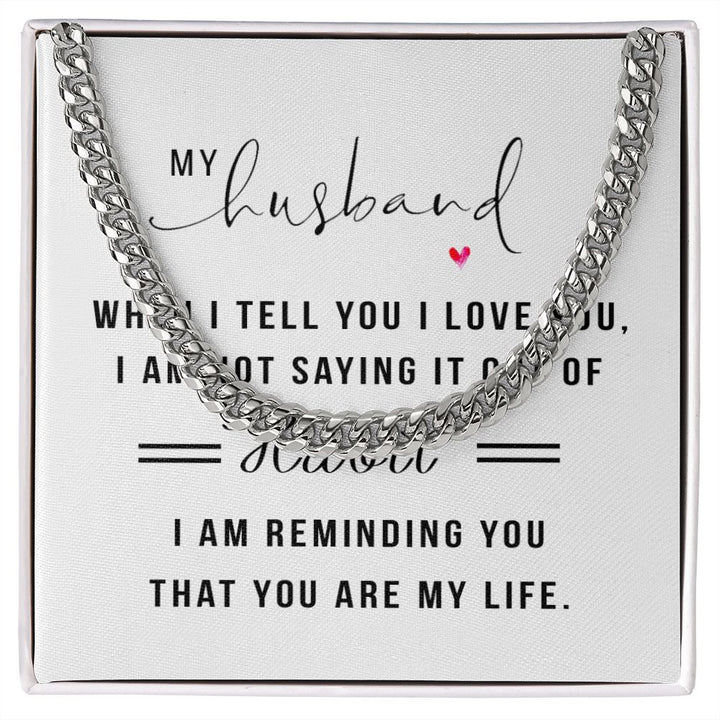My Husband - Cuban Link Chain