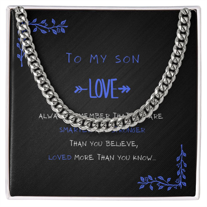 "To my Son" Cuban Link Chain