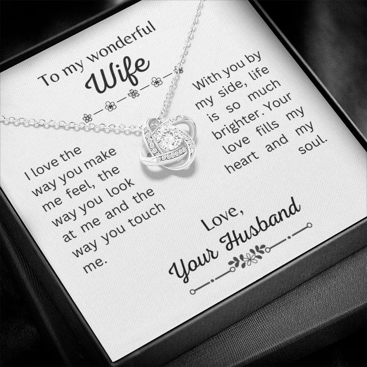 To my wonderful Wife - Your love fills my heart - Knot necklace