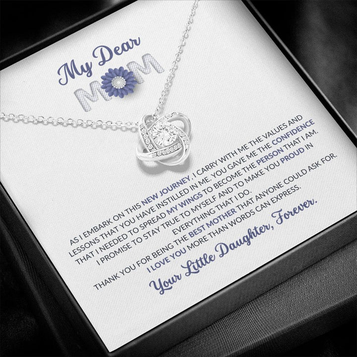 Comfort Gift To Mom From Daughter leaving the Family Home - Knot Necklace
