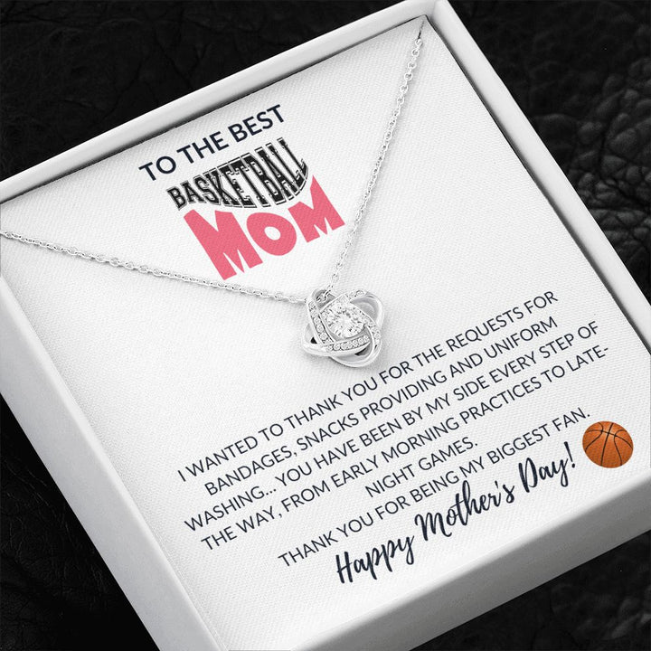 To the Best BASKETBALL MOM - Happy Mother's Day - Knot Necklace