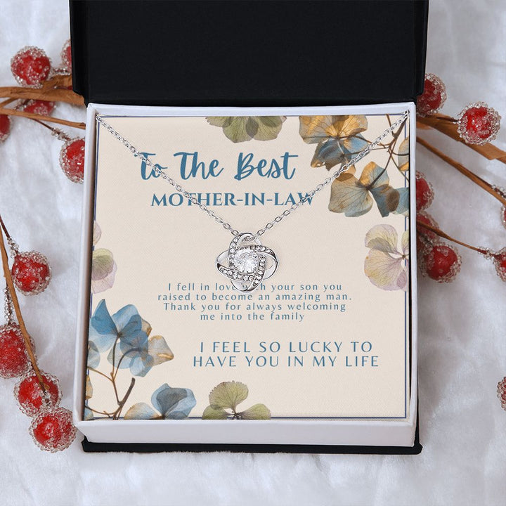To the Best Mother-in-Law - I fell in love with your son - Knot Necklace
