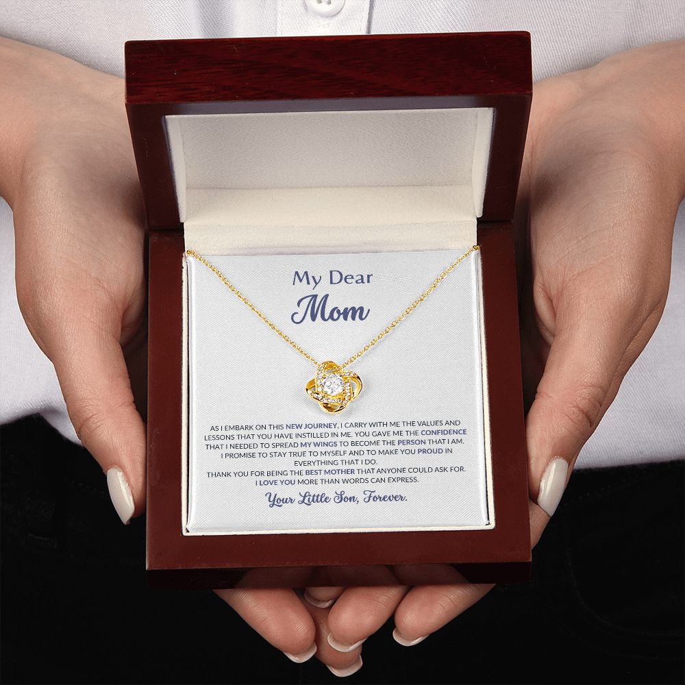 Comfort Gift To Mom from Son leaving the Family Home - Knot Necklace