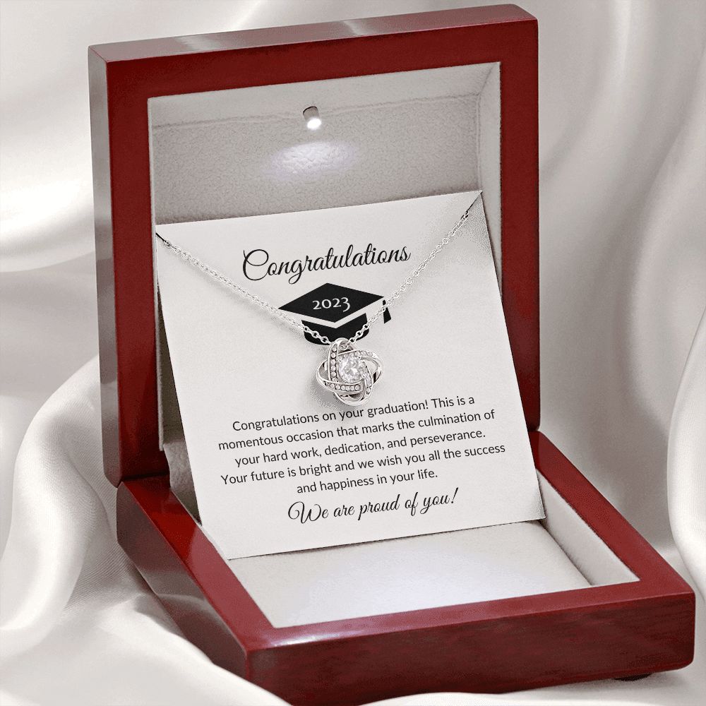 Congratulation Gift - We are proud of you - Knot Necklace