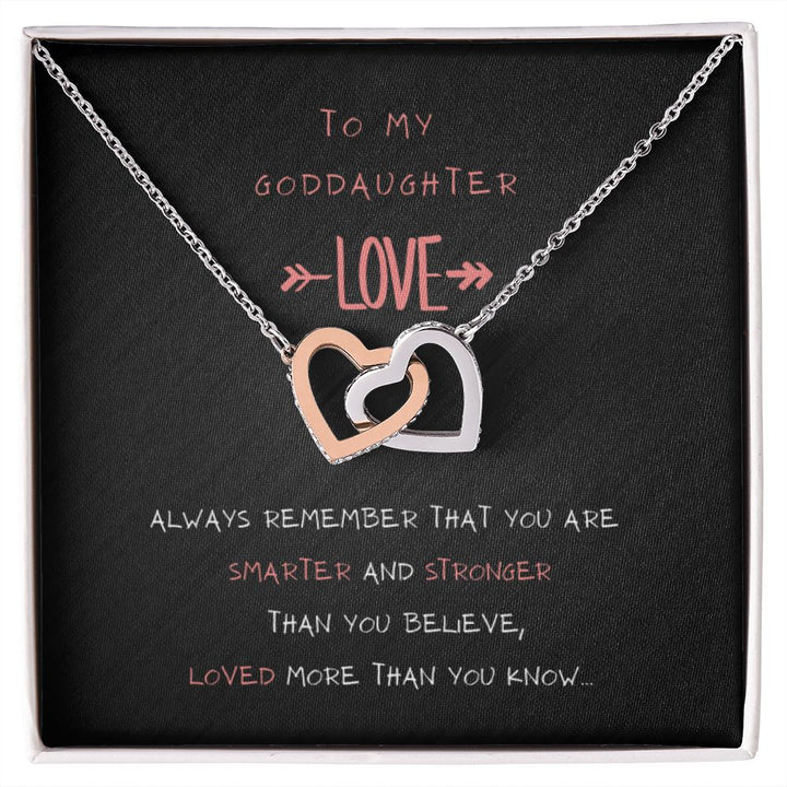 "To my Goddaughter" Two Hearts Necklace