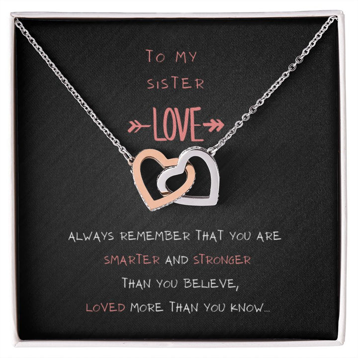 To my Sister - Two Hearts Necklace