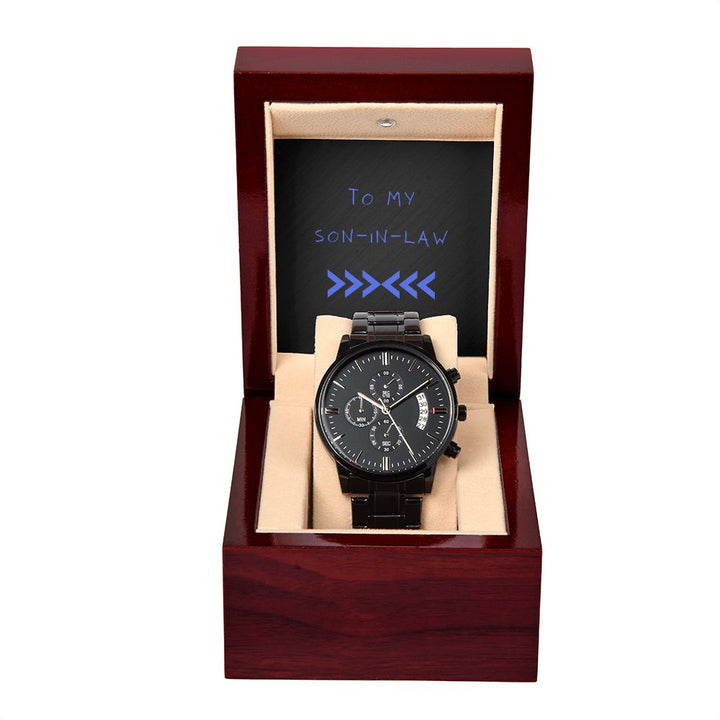To my Son-in-law - Black Chronograph Watch