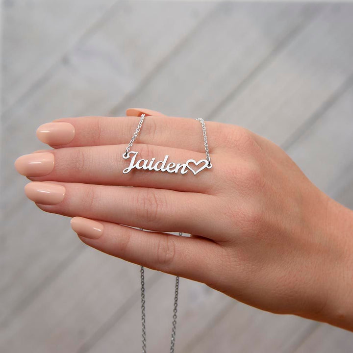 Beautiful Heart Name Necklace