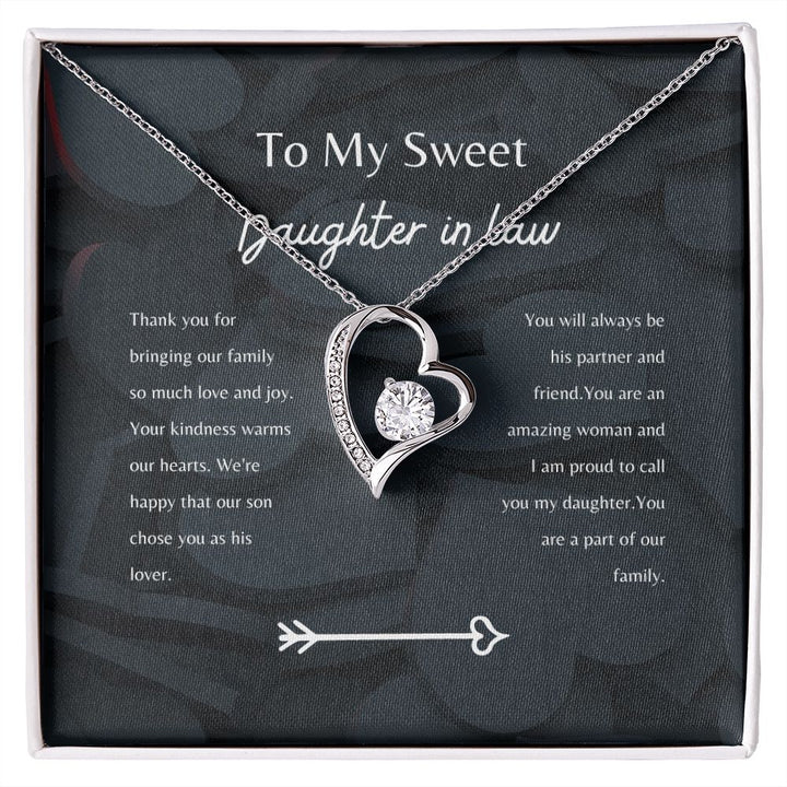 To My Sweet Daughter in law - Forever Love Necklace