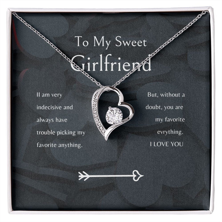 "To My Sweet Girlfriend" Forever Love Necklace