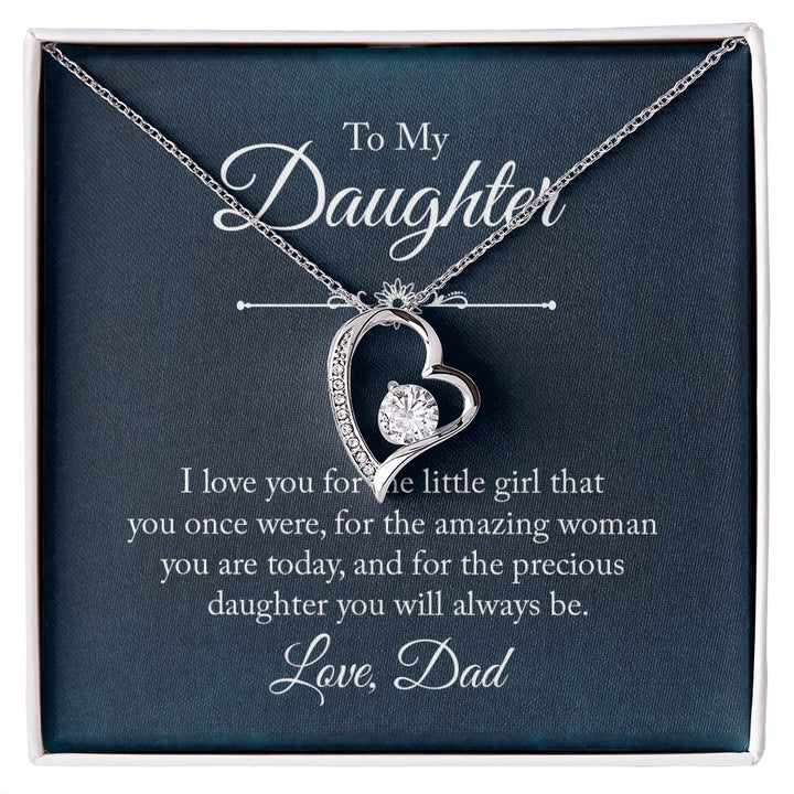 To my Daughter - Love, Dad - Forever Love Necklace