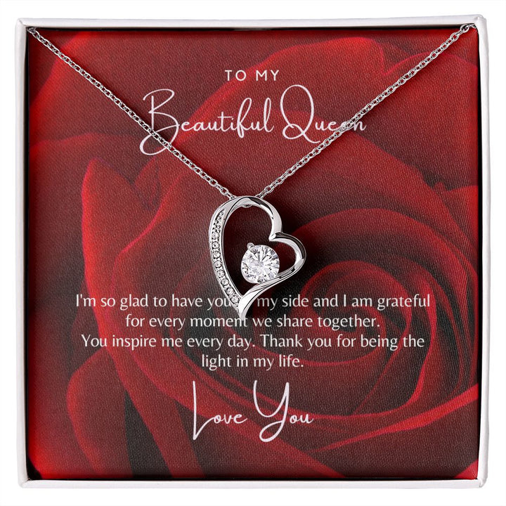 "To My Beautiful Queen" Forever Love Necklace