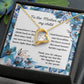 To the Mother of my child - Thank you for always making me feel like the happiest man in the world - Gold Love Necklace