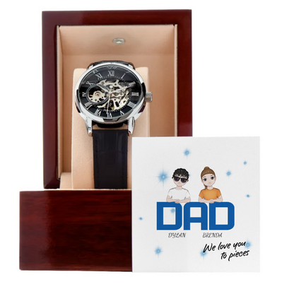 DAD, We love you to pieces -CUSTOMIZE IT- Men's Openwork Watch