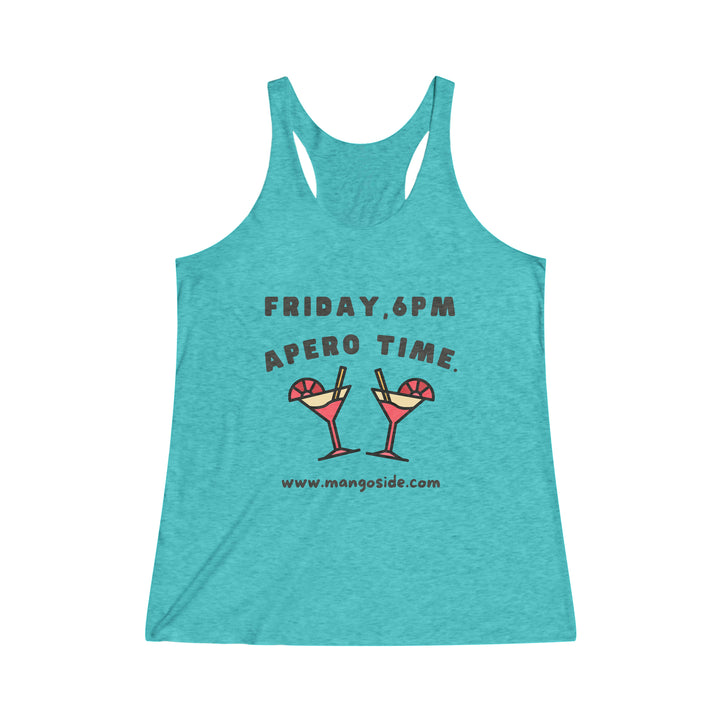 "Friday 6PM, Apero Time" Racerback Tank